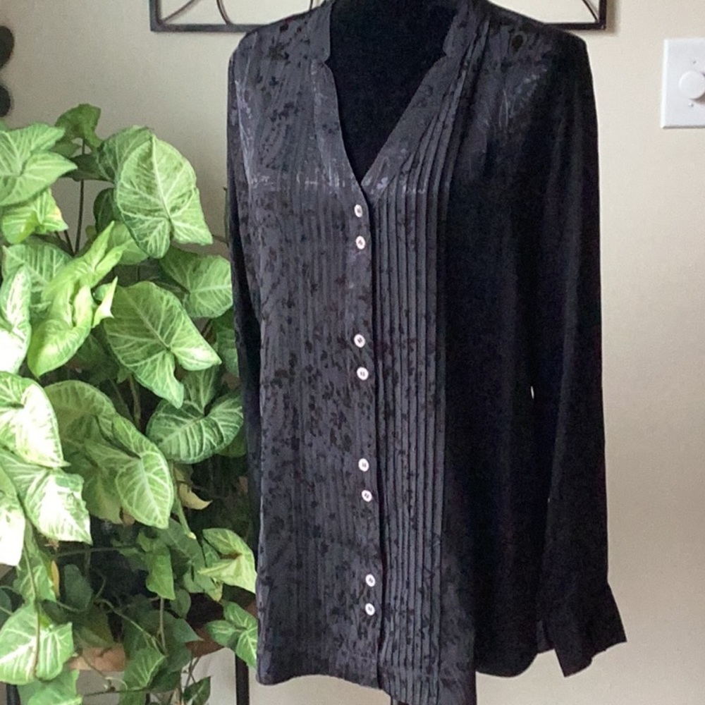 Soft surroundings black shimmer tunic. NWOT. MEDIUM